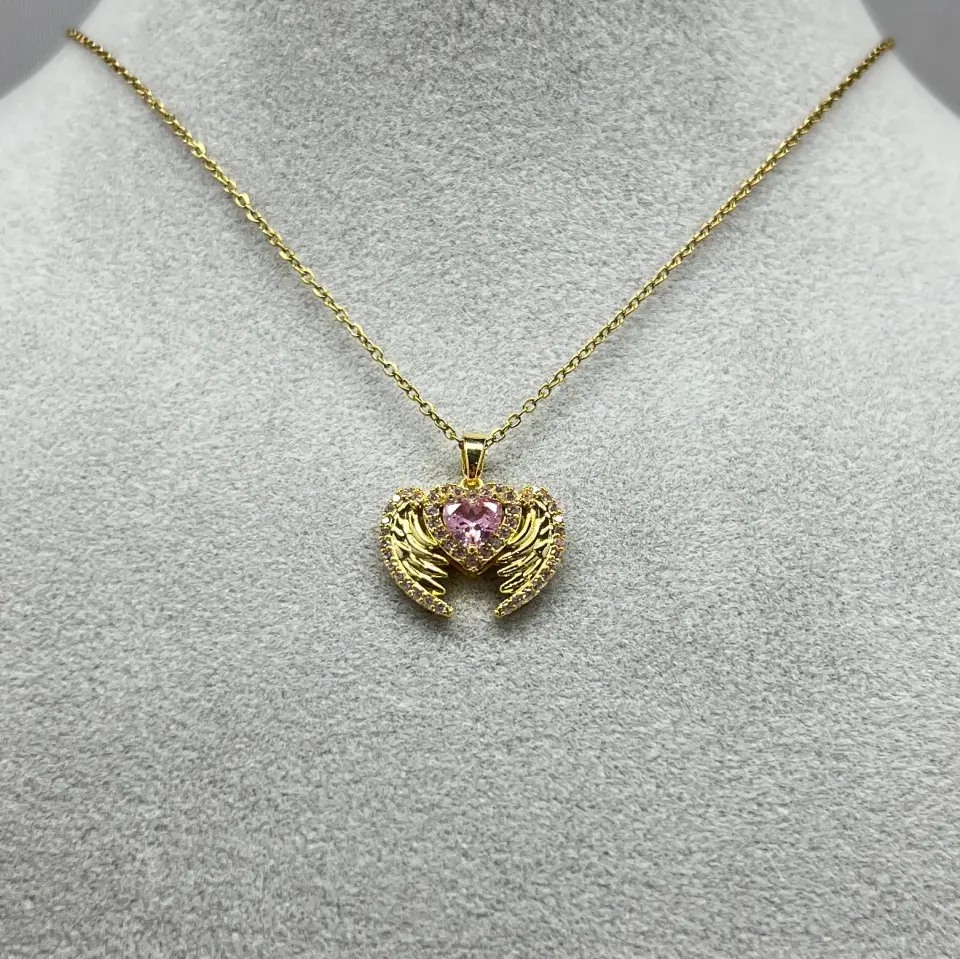 ÇELİK I Kanatlı Kalp Kolye