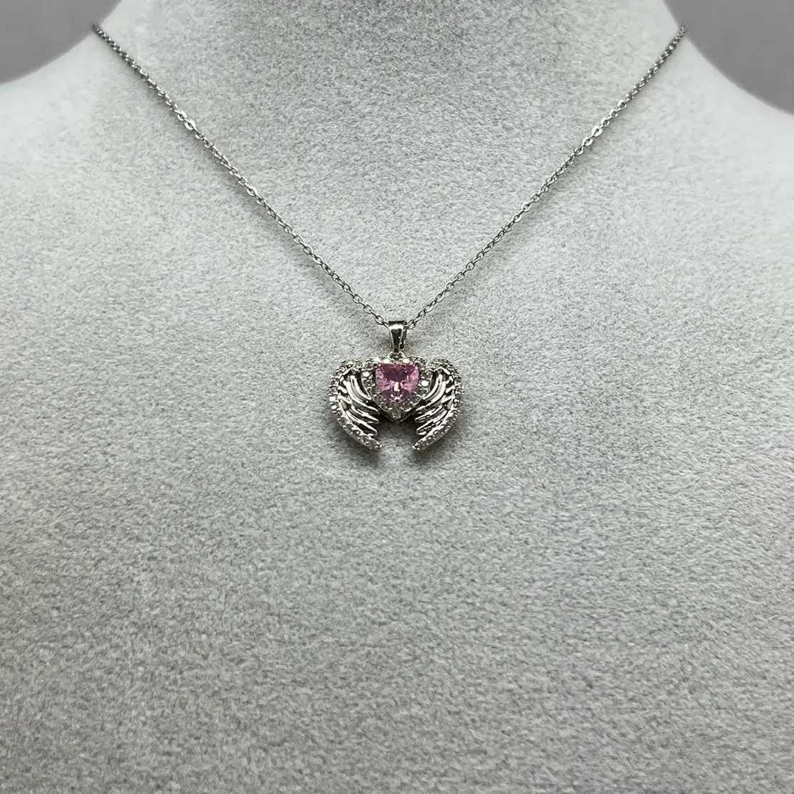 ÇELİK I Kanatlı Kalp Kolye