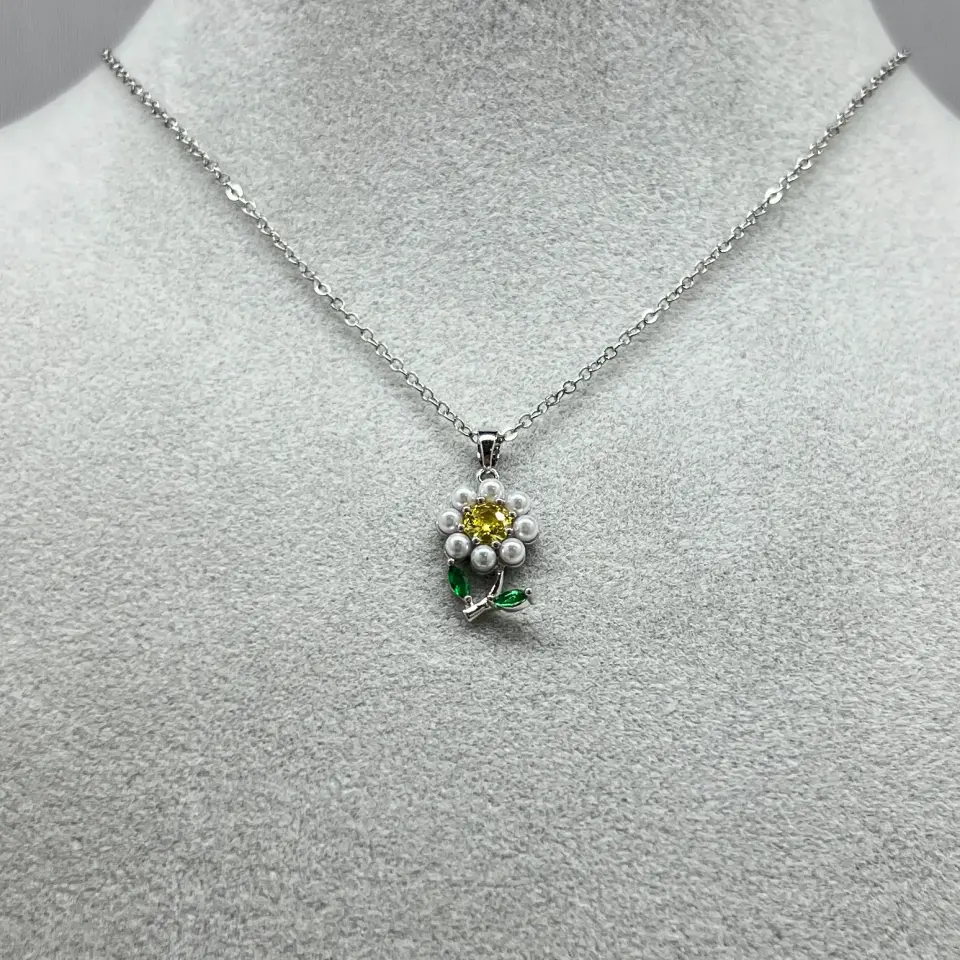 ÇELİK I Papatya Kolye