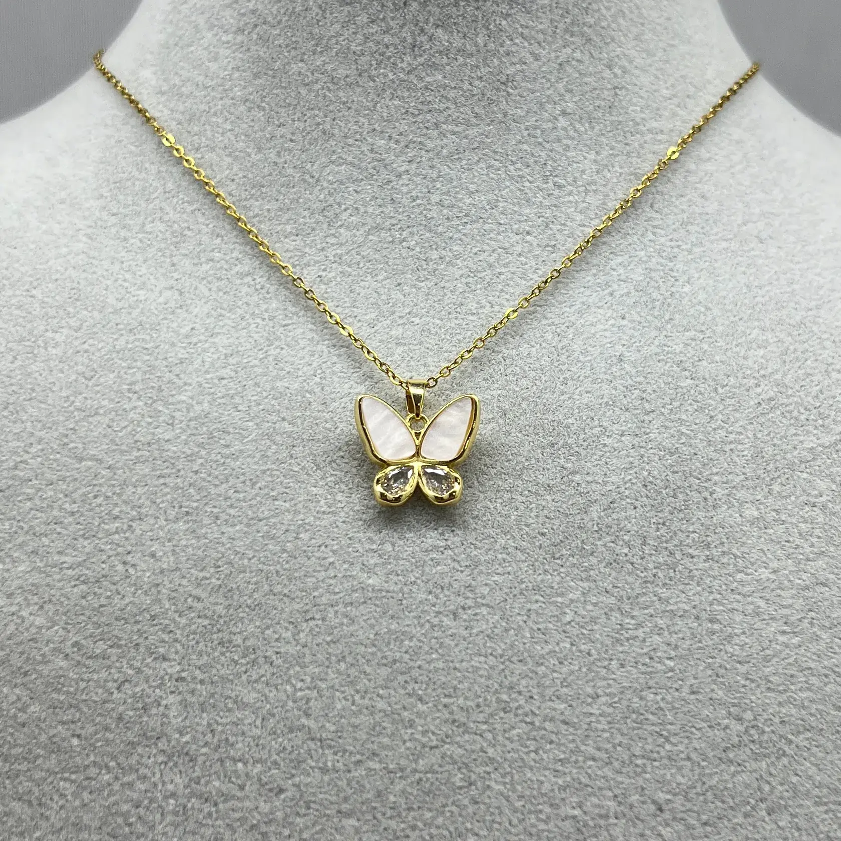 ÇELİK I Sedefli Kelebek Kolye