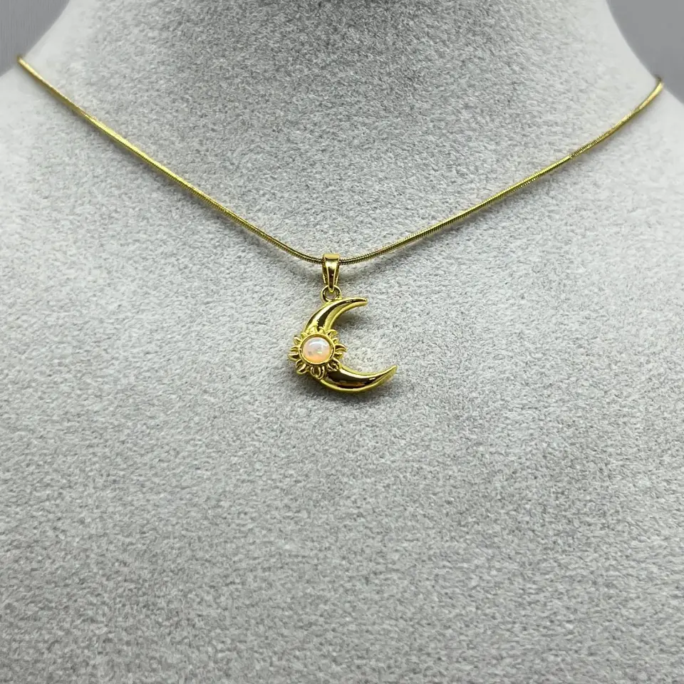 ÇELİK I Sedefli Ay Kolye