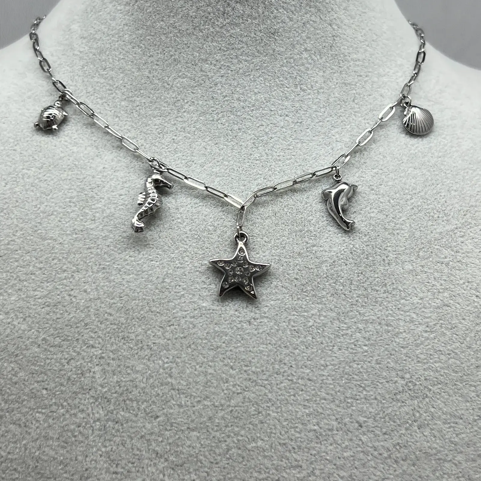 ÇELİK I Charmlı Yıldız Kolye