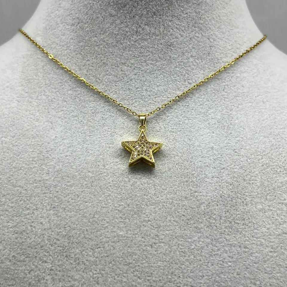 ÇELİK I Taşlı Yıldız Kolye