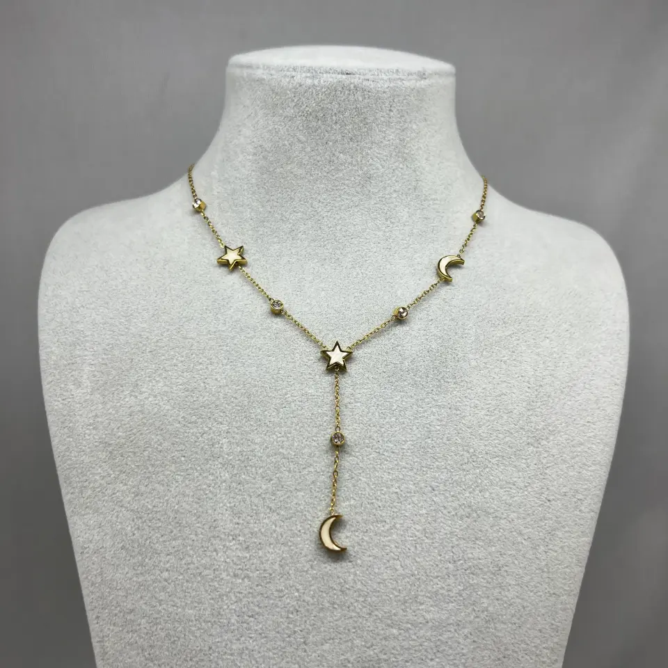 ÇELİK I Ay Yıldız Y Kolye