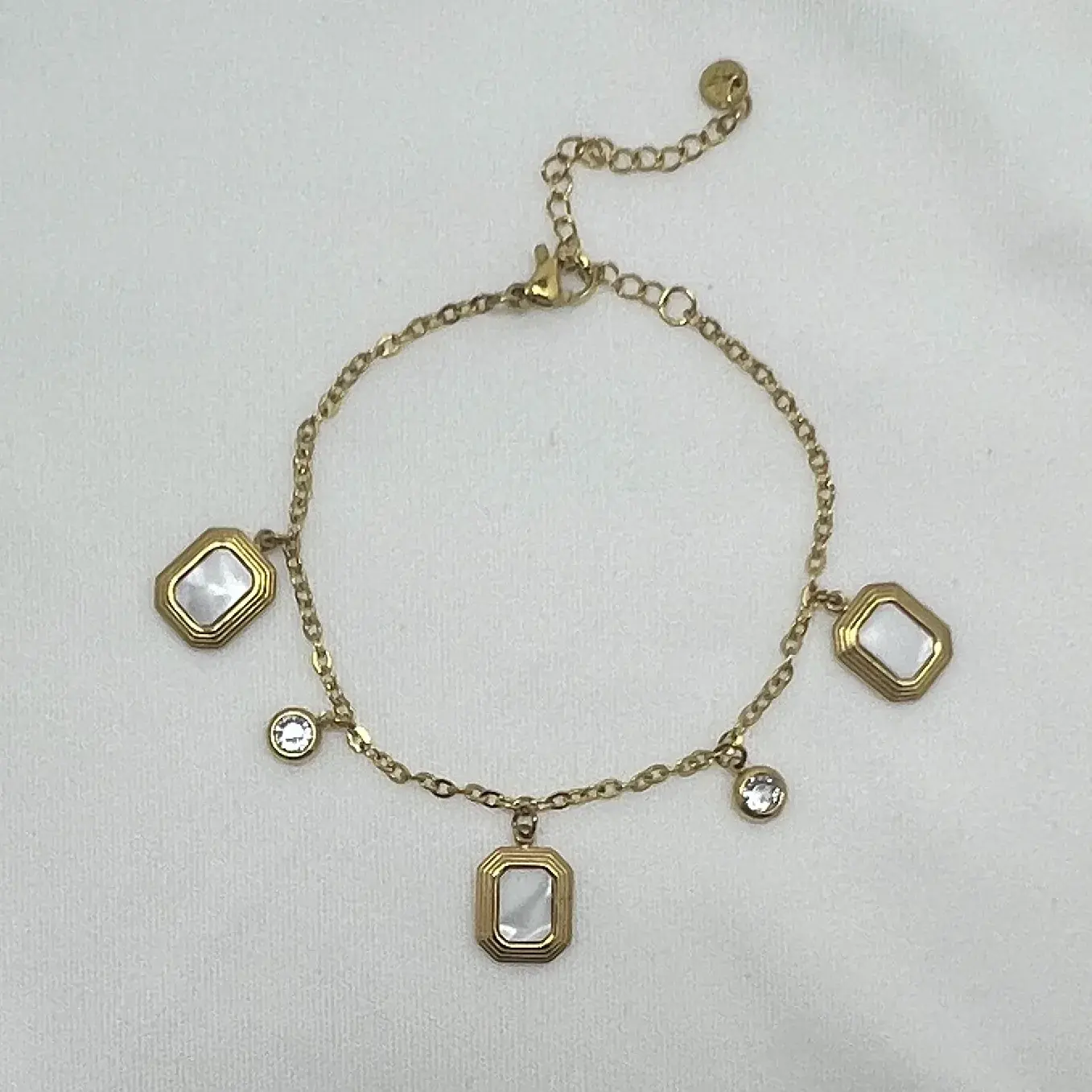 ÇELİK I Dikdörtgen Taşlı Bileklik