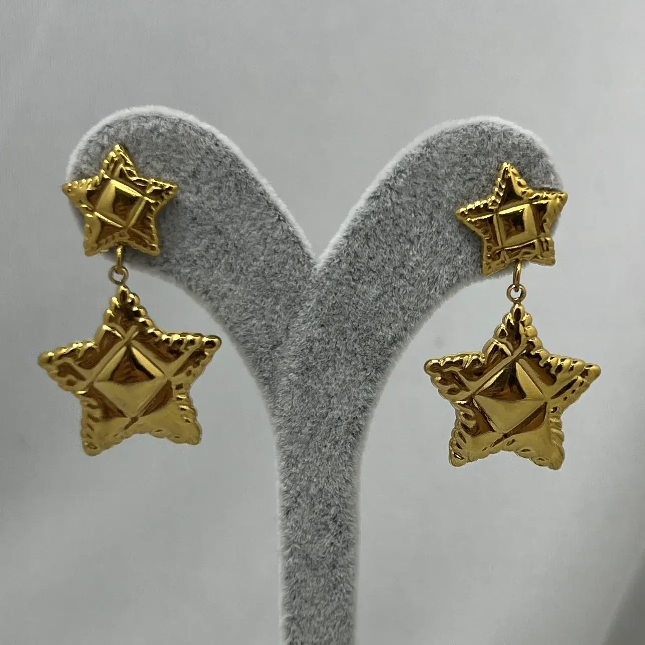 ÇELİK I Sallantılı Yıldız Küpe