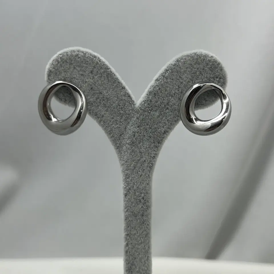 ÇELİK I Elips Küpe