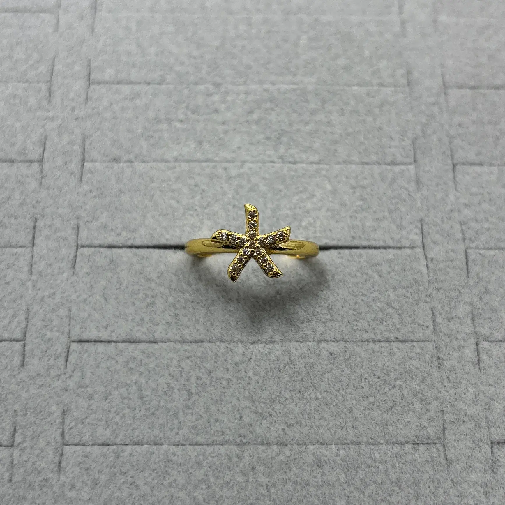 Pirinç I Ayarlanabilir Deniz Yıldızı Yüzük