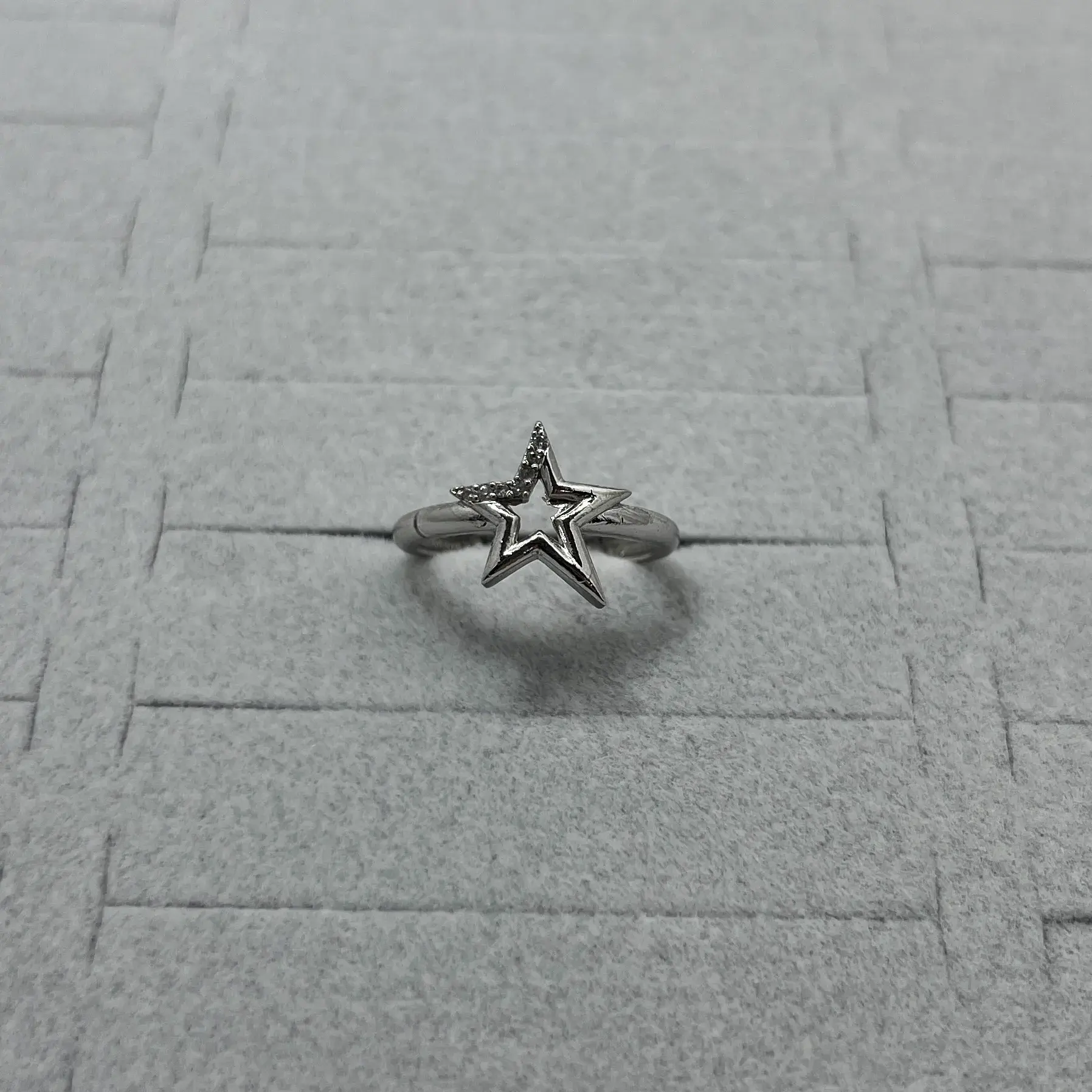 Pirinç I Ayarlanabilir Taşlı Yıldız Yüzük