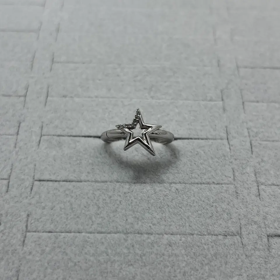 Pirinç I Ayarlanabilir Taşlı Yıldız Yüzük