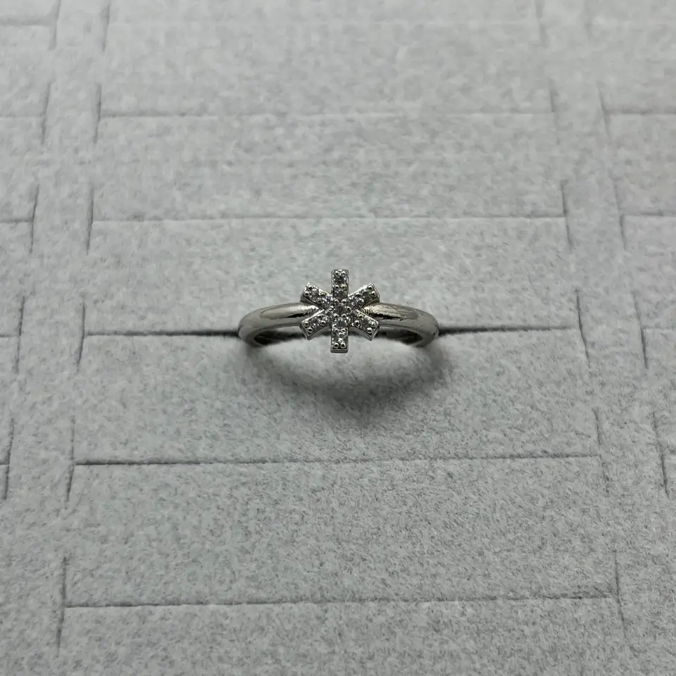 Pirinç I Ayarlanabilir Taşlı Yüzük