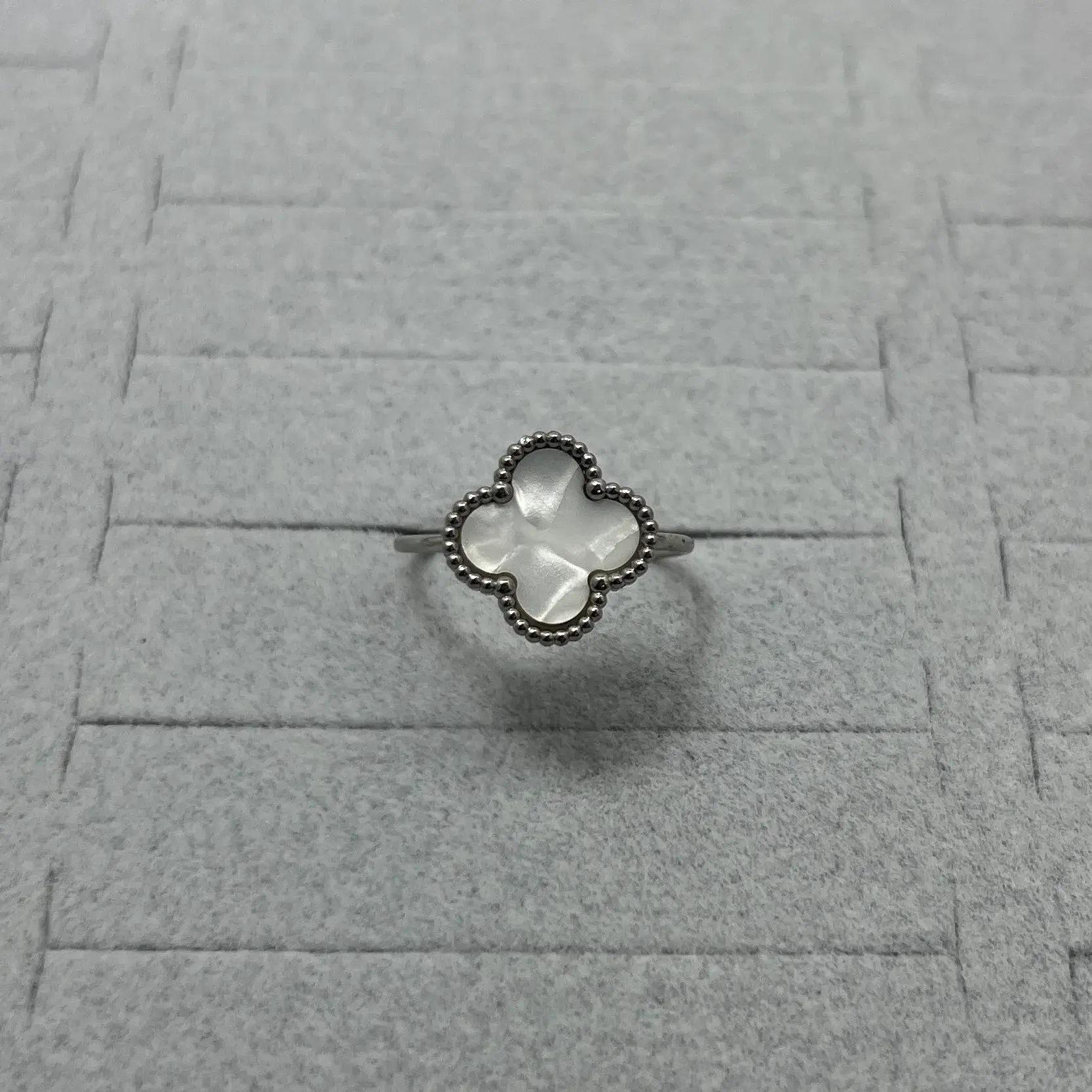 ÇELİK I Ayarlanabilir Yonca Sedefli Yüzük