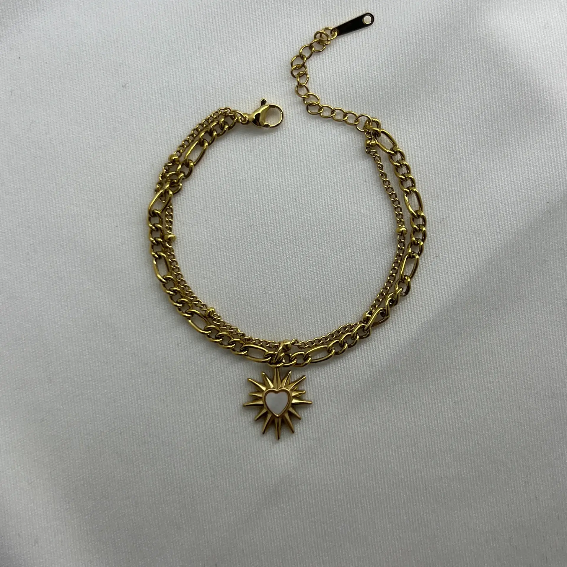 ÇELİK I Kalp Sedefli Bileklik