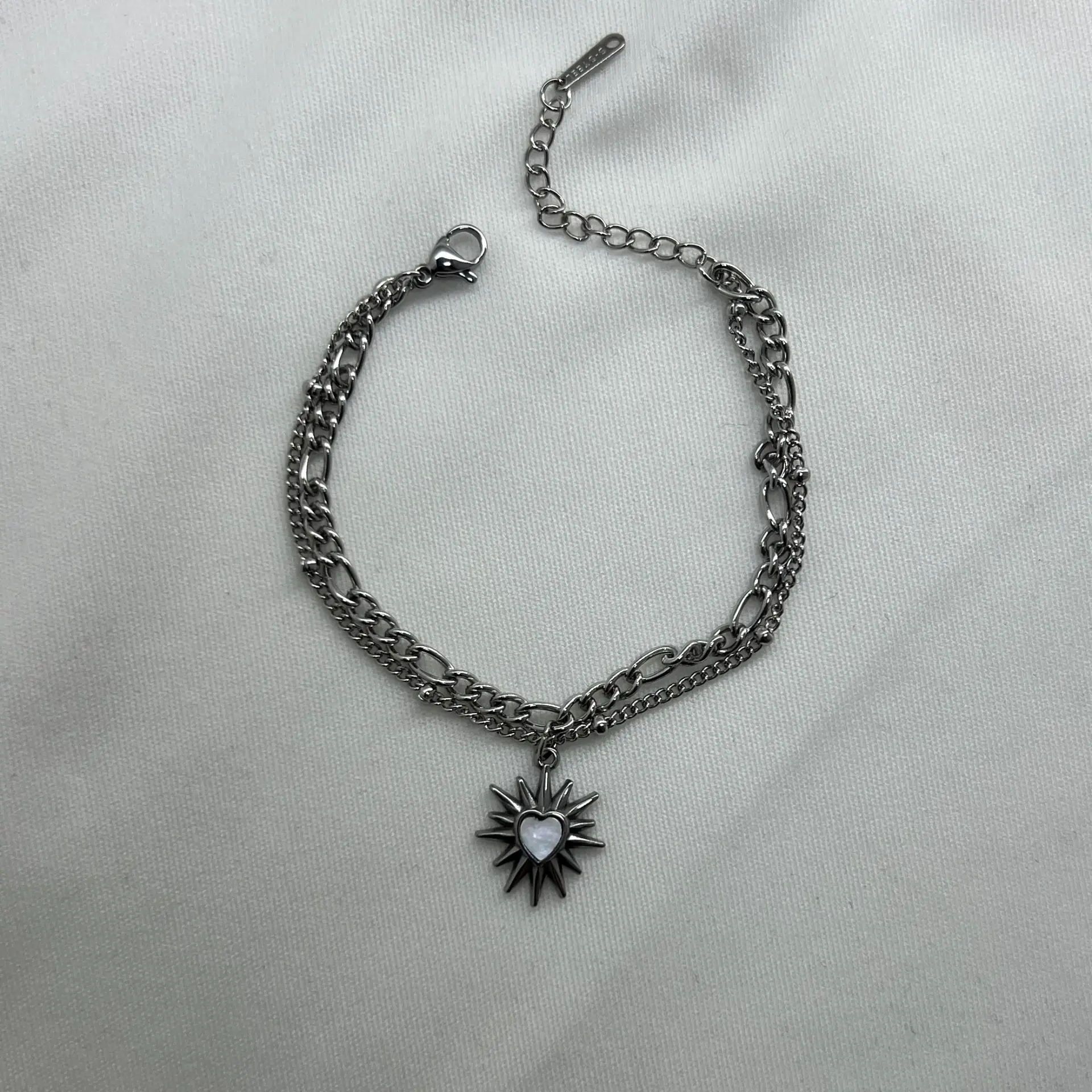 ÇELİK I Kalp Sedefli Bileklik