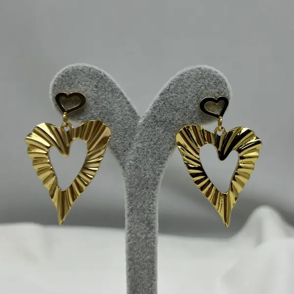 ÇELİK I Kalp Küpe