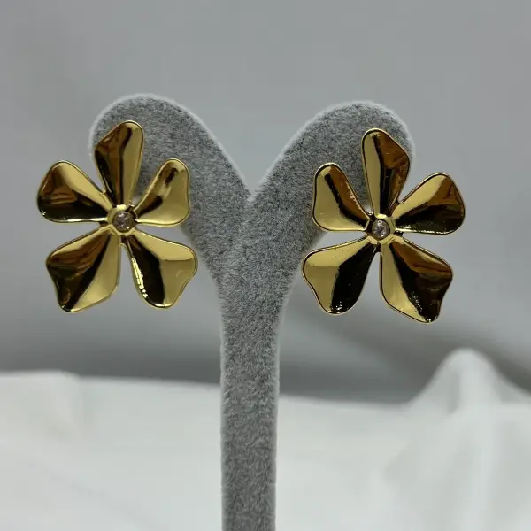 ÇELİK I Çiçek Küpe