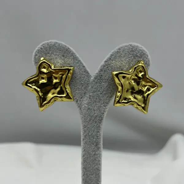 ÇELİK I Vintage Yıldız Küpe