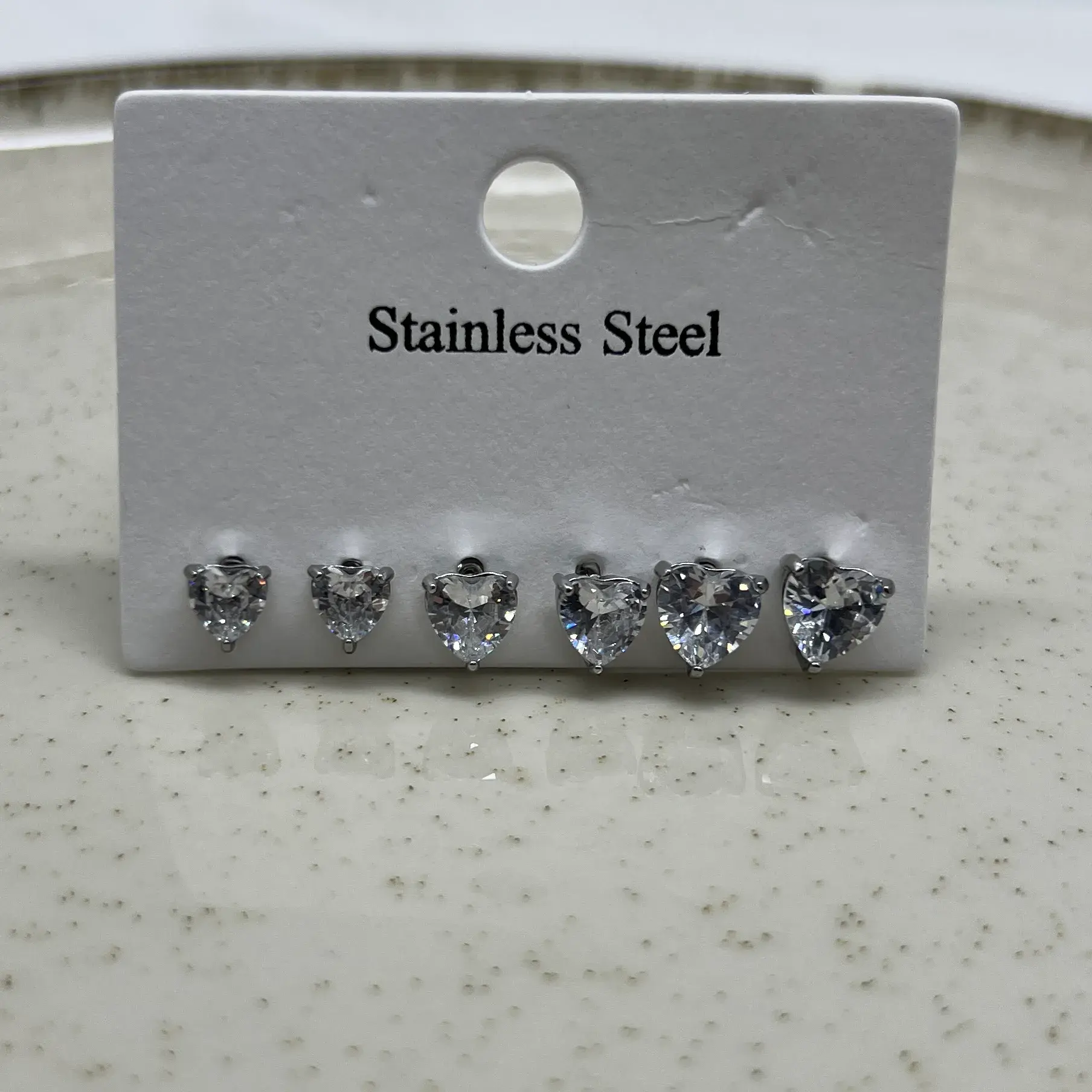 ÇELİK I 6 lı Kalp Küpe