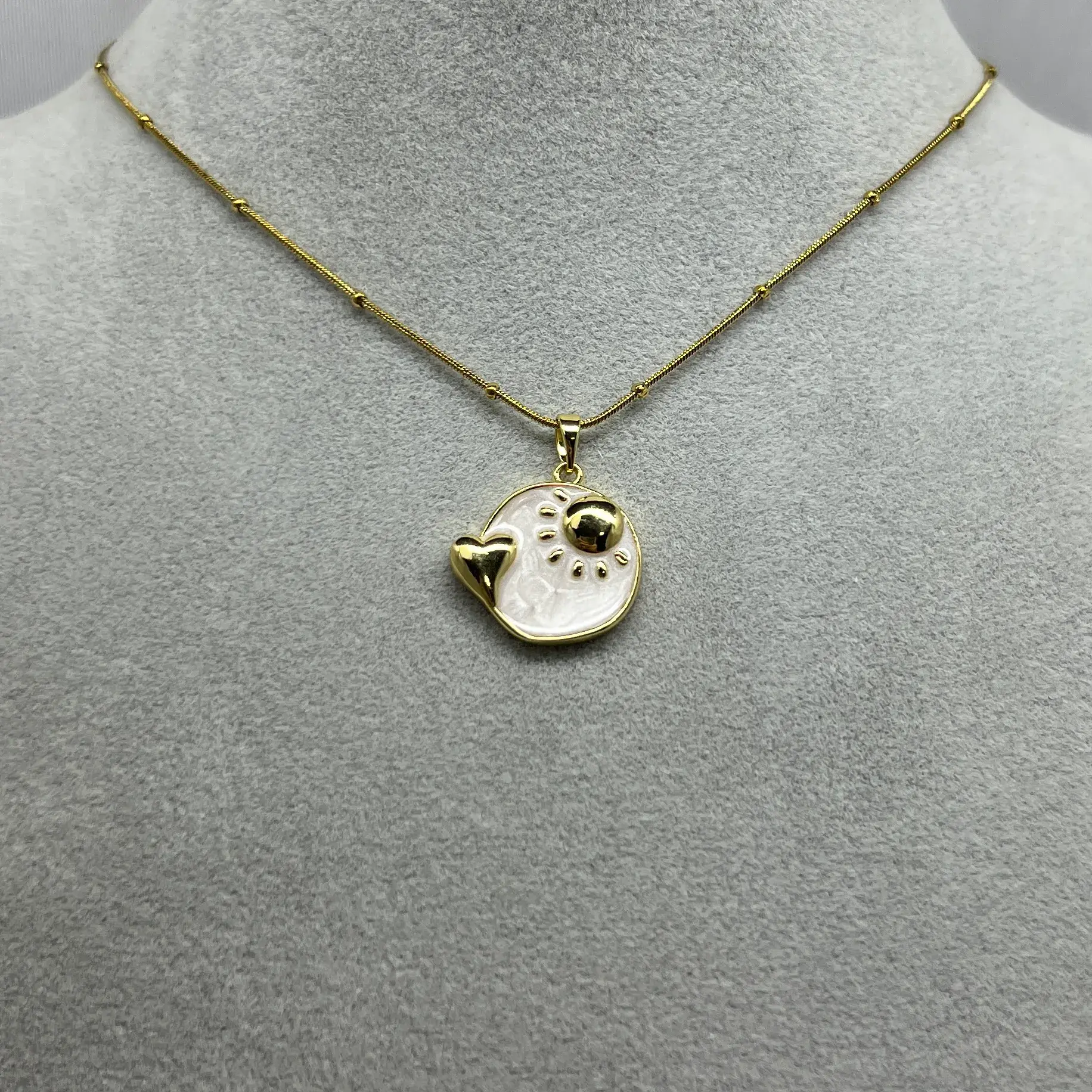 ÇELİK I Kalp&Güneş Kolye