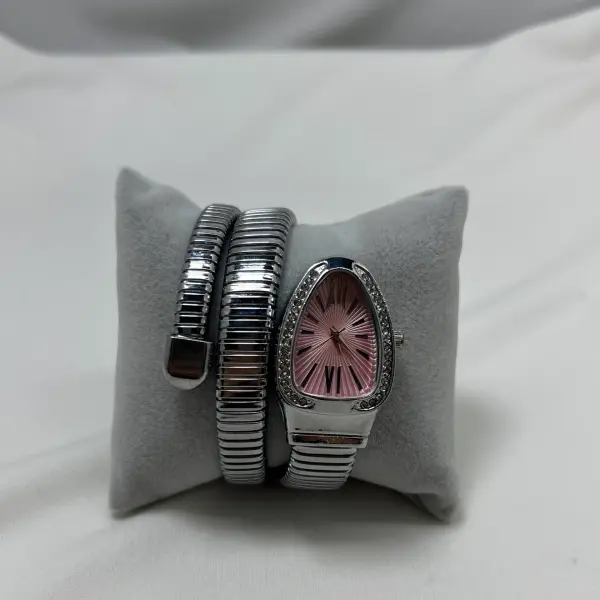 METAL I Pembe Kadran Saat