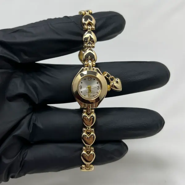 METAL I Kalp Charmlı Saat