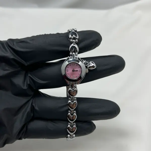 METAL I Kalp Charmlı Saat